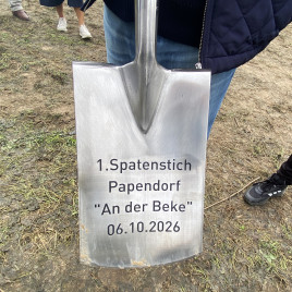 Feierlicher Spatenstich "An der Beke" in Papendorf am 06.10.2026