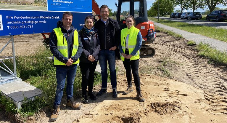 Carsten Unger, Dörte Goosmann, Carsten Lenschow und Michelle Gralak von der LGE