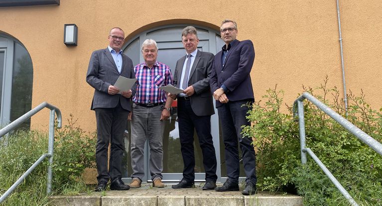 Jürgen Ahrens, Prof. Dr. Wolfgang Methling, Volker Bruns und Robert Erdmann (Copyright: LGE)