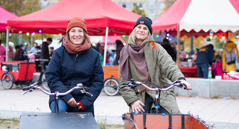 Die Quartiersmanagerinnen Anne-Katrin Schulz und Sara Köhler
