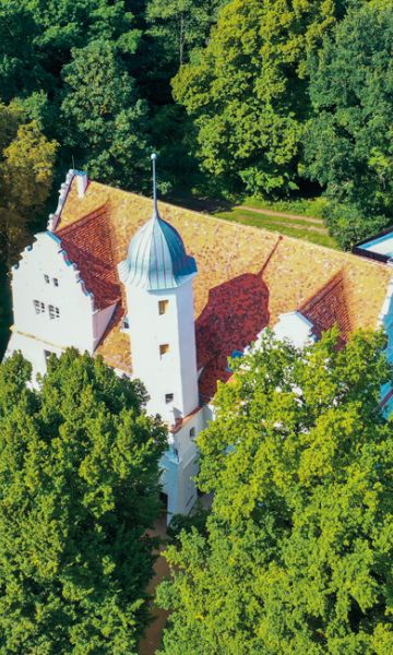 Luftbild Wasserschloss Quilow