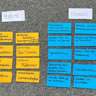 In unterschiedlichen Formaten erarbeiten wir gemeinsame Ideen und Lösungsmöglichkeiten von Problemen im Quartier